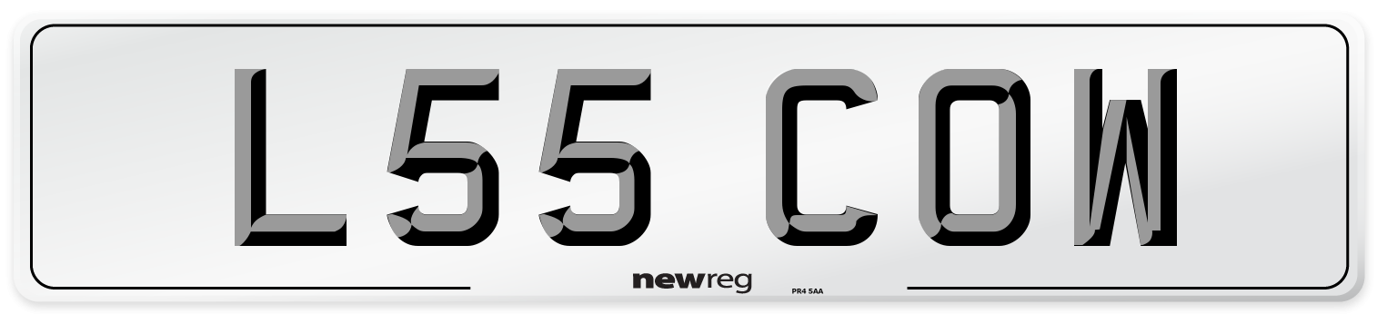 L55 COW Front Number Plate