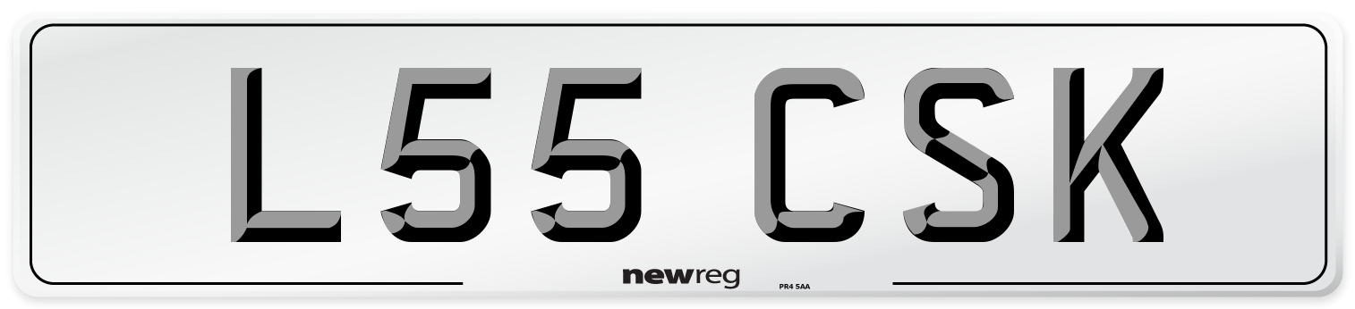 L55 CSK Front Number Plate