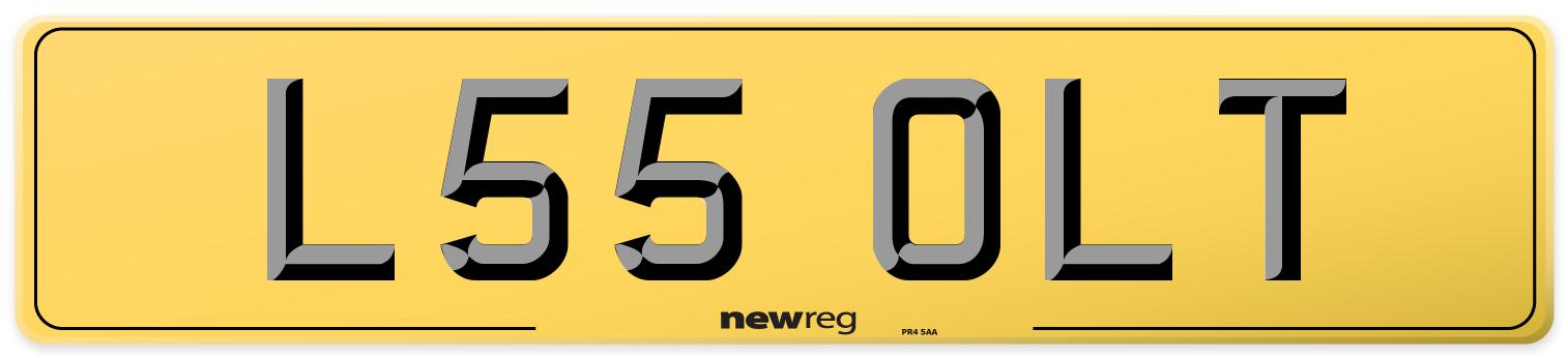 L55 OLT Rear Number Plate