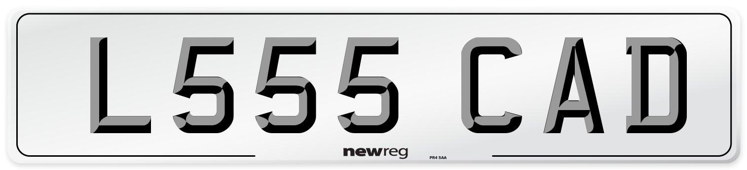 L555 CAD Front Number Plate