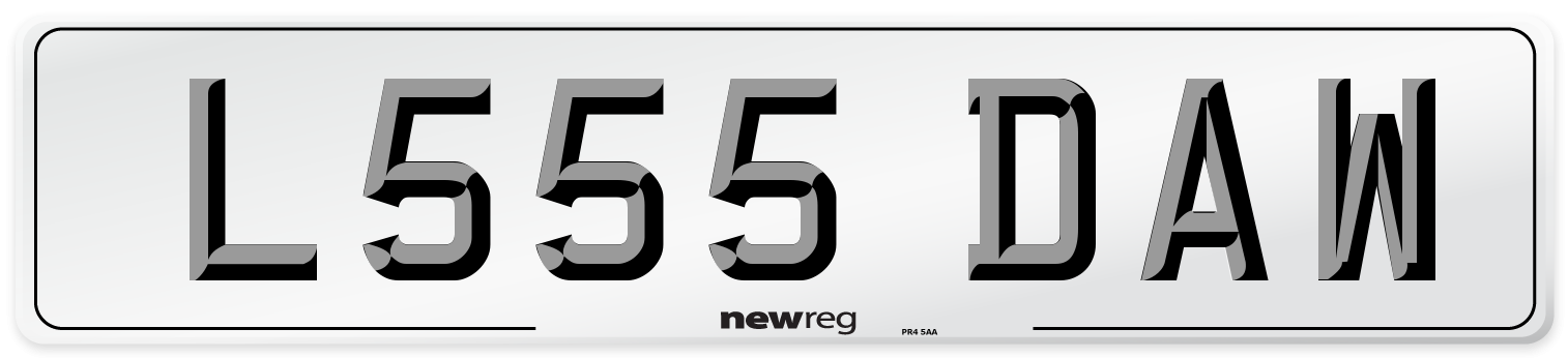 L555 DAW Front Number Plate