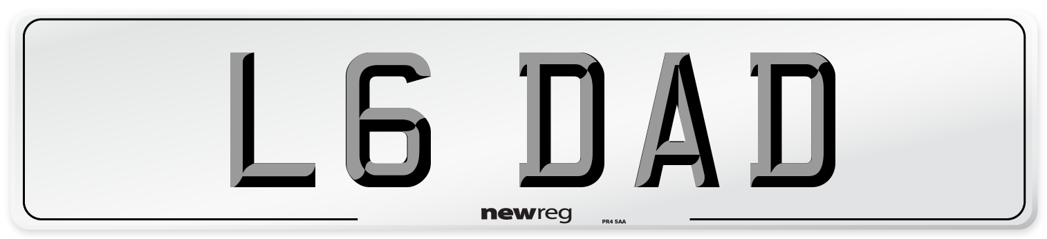 L6 DAD Front Number Plate
