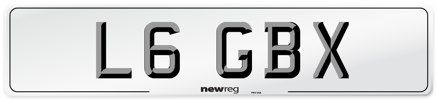 L6 GBX Front Number Plate