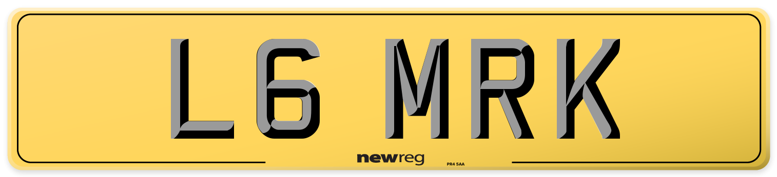 L6 MRK Rear Number Plate