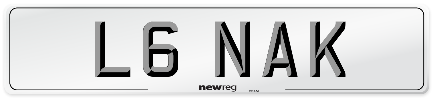 L6 NAK Front Number Plate