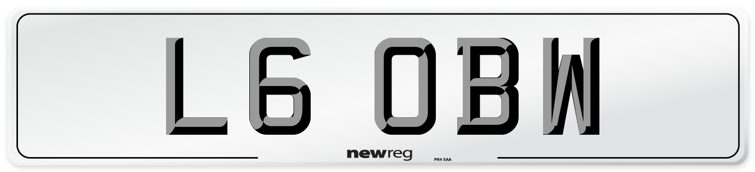 L6 OBW Front Number Plate