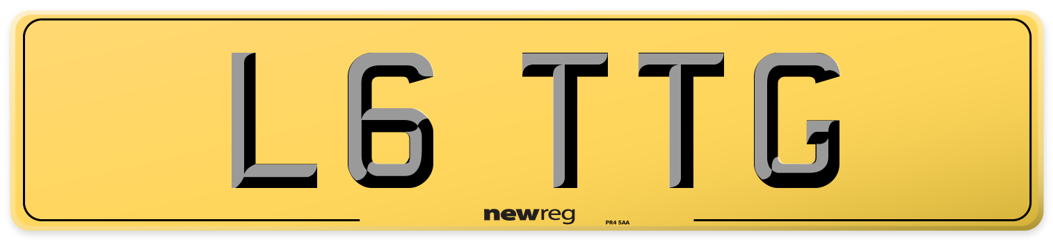 L6 TTG Rear Number Plate