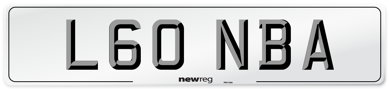 L60 NBA Front Number Plate