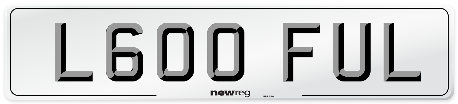 L600 FUL Front Number Plate