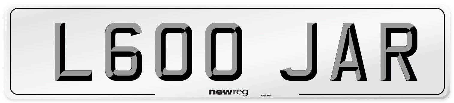 L600 JAR Front Number Plate