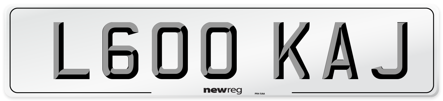 L600 KAJ Front Number Plate