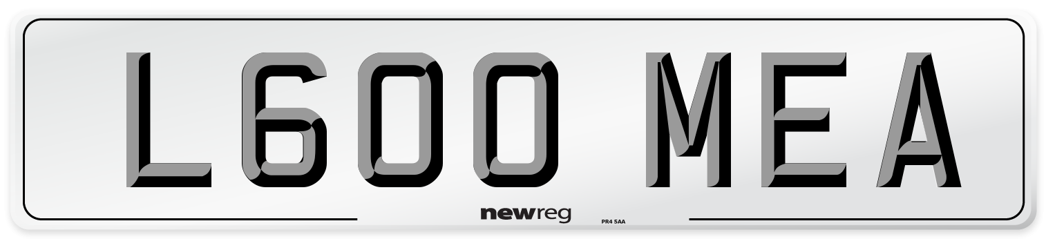 L600 MEA Front Number Plate