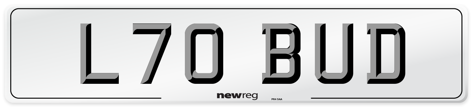 L70 BUD Front Number Plate