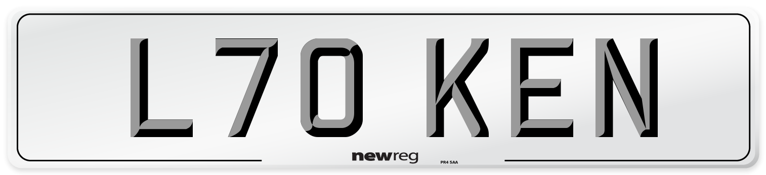 L70 KEN Front Number Plate