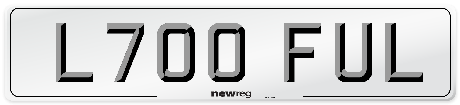 L700 FUL Front Number Plate
