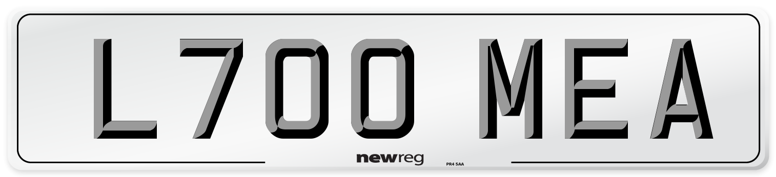 L700 MEA Front Number Plate