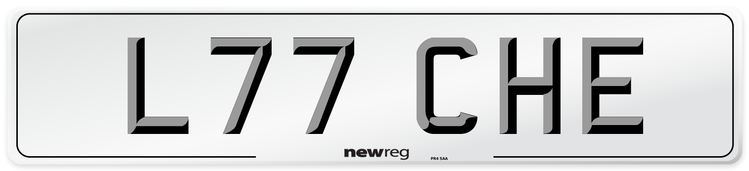 L77 CHE Front Number Plate