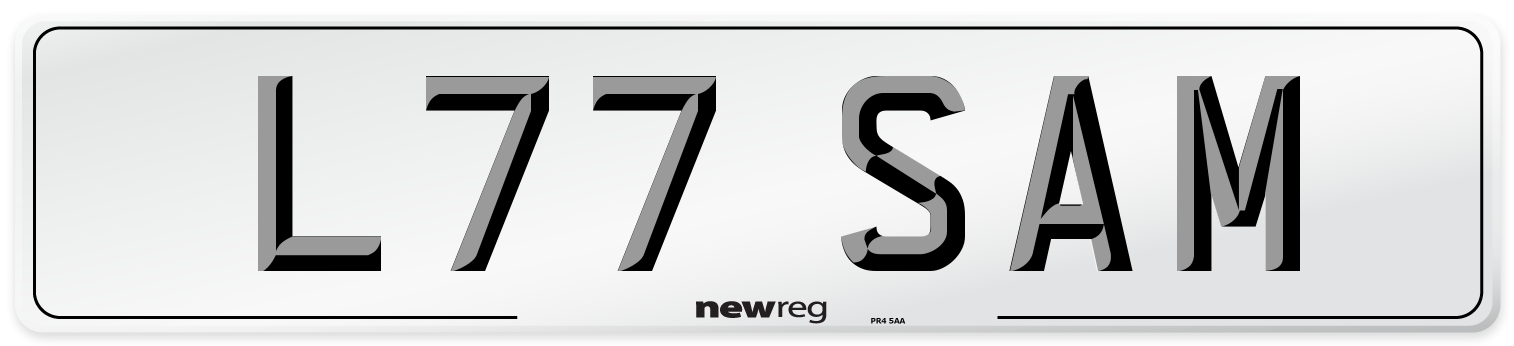 L77 SAM Front Number Plate
