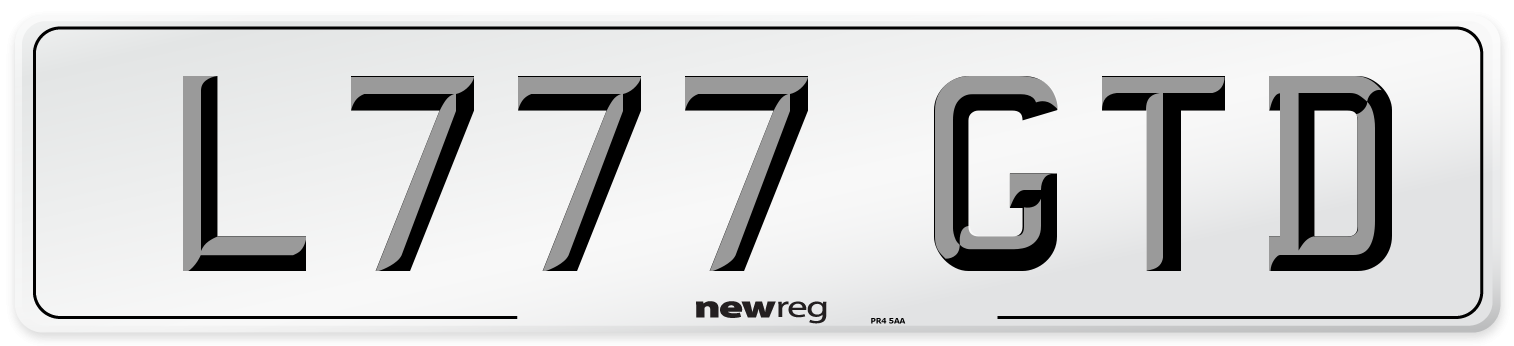L777 GTD Front Number Plate