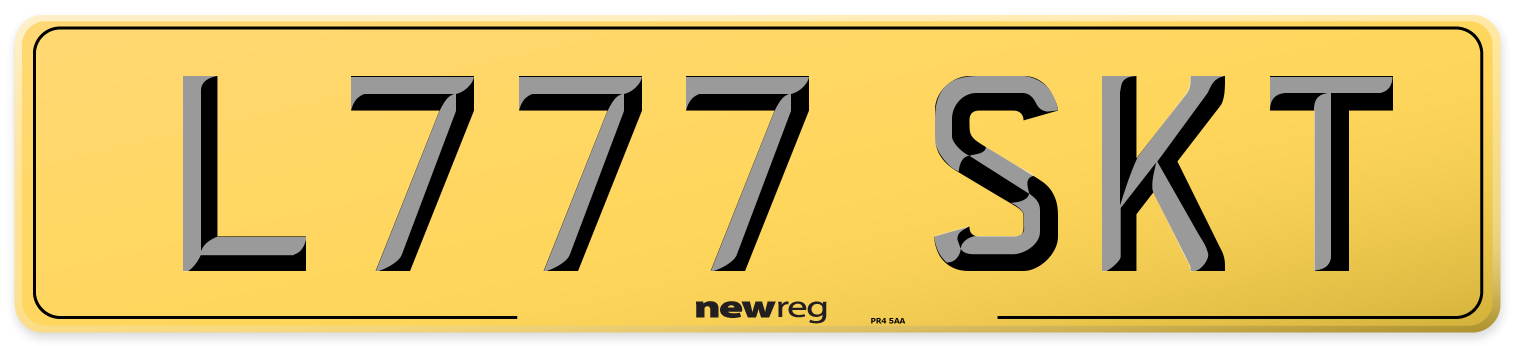 L777 SKT Rear Number Plate