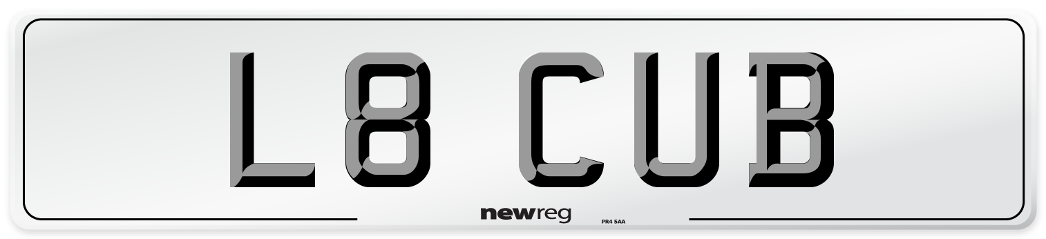 L8 CUB Front Number Plate