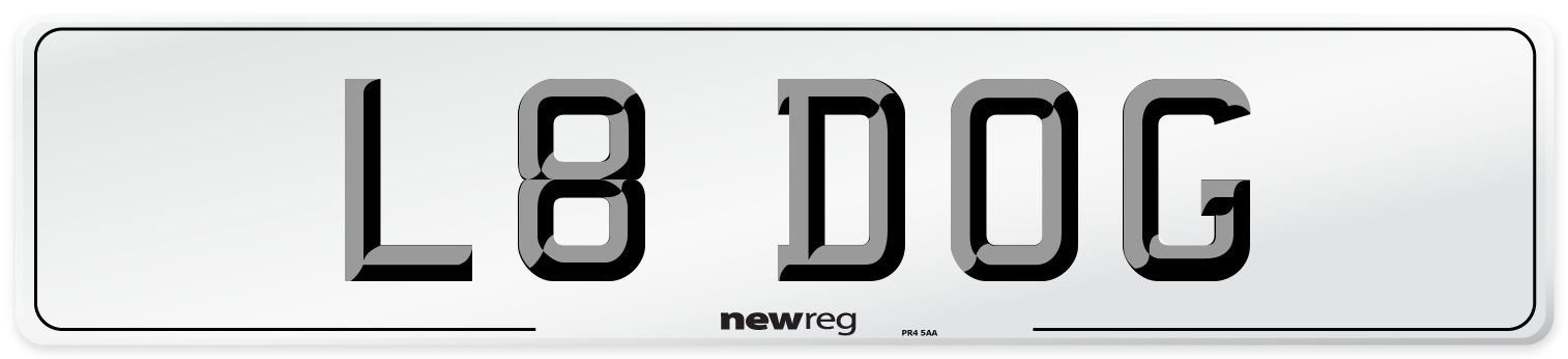 L8 DOG Front Number Plate