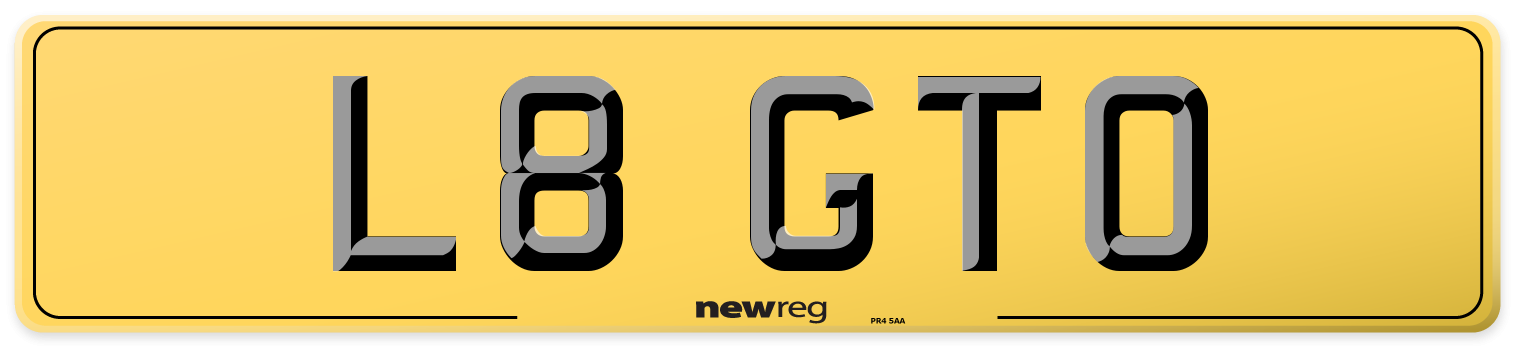 L8 GTO Rear Number Plate