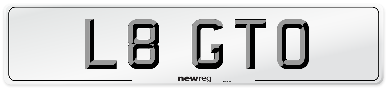 L8 GTO Front Number Plate