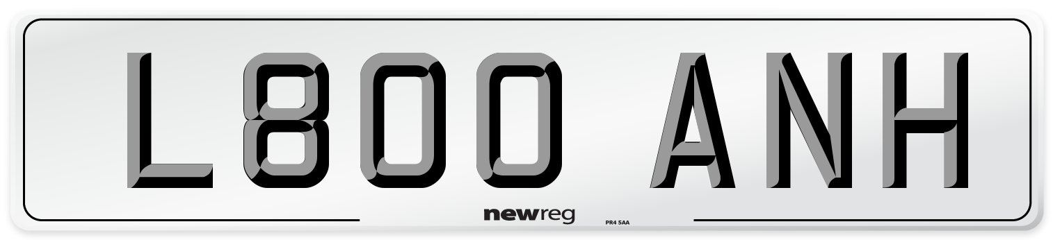 L800 ANH Front Number Plate