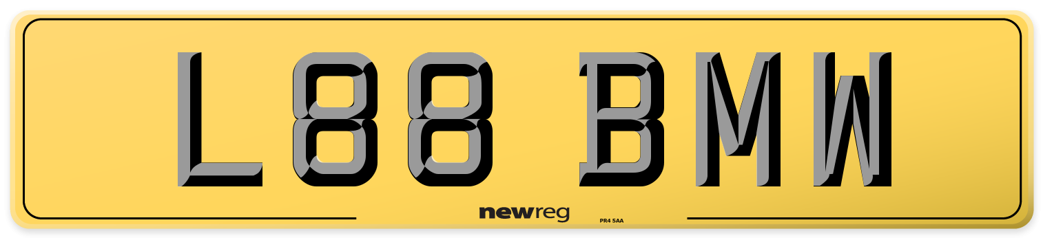 L88 BMW Rear Number Plate