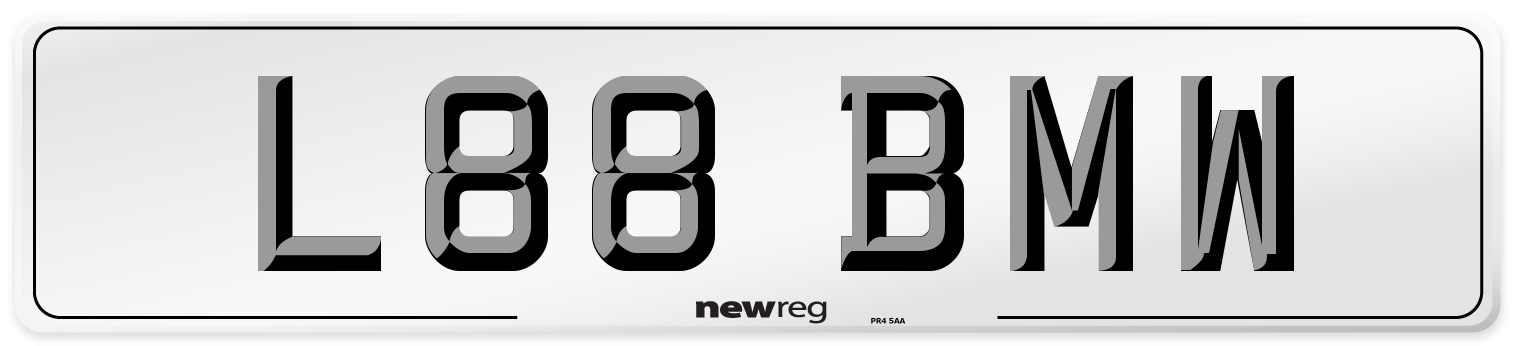 L88 BMW Front Number Plate