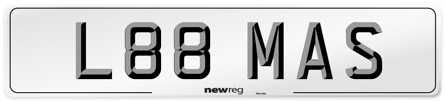 L88 MAS Front Number Plate