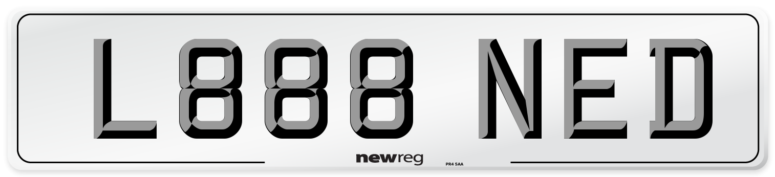 L888 NED Front Number Plate