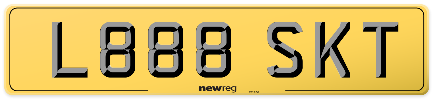 L888 SKT Rear Number Plate