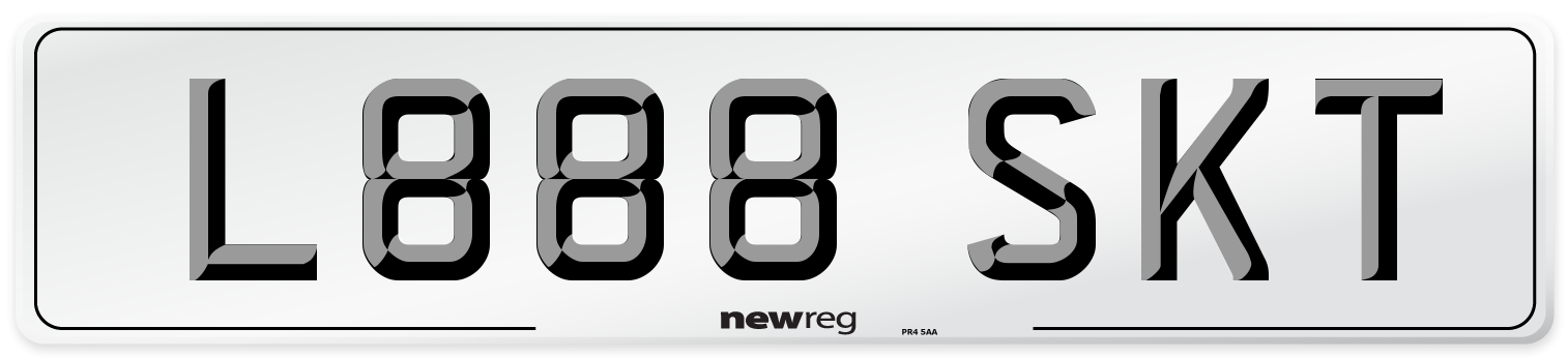 L888 SKT Front Number Plate