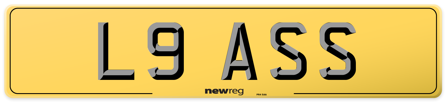 L9 ASS Rear Number Plate