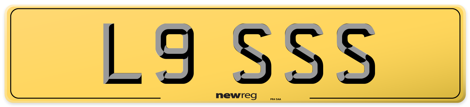 L9 SSS Rear Number Plate