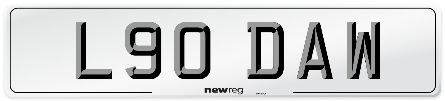 L90 DAW Front Number Plate