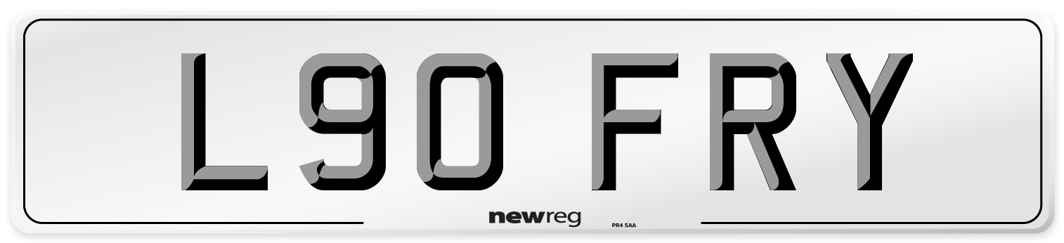 L90 FRY Front Number Plate