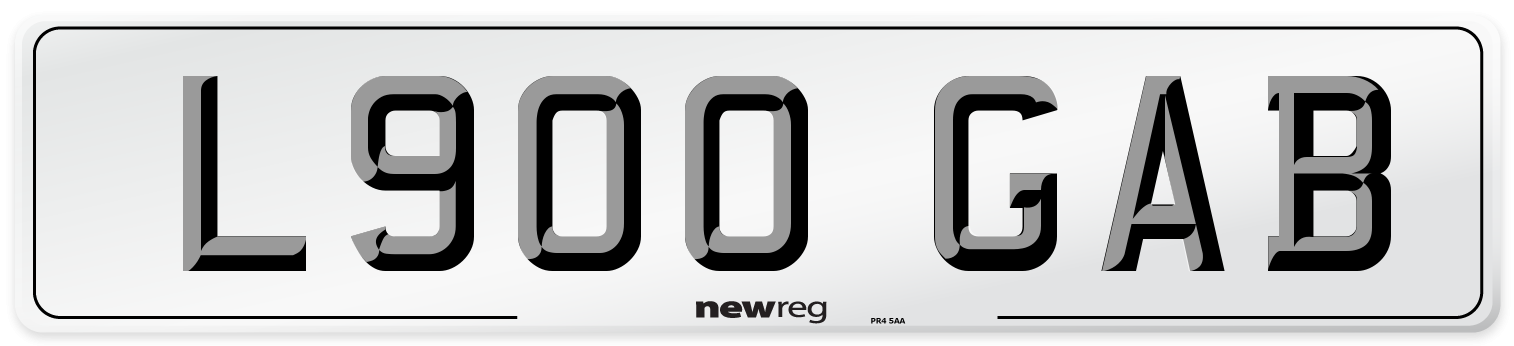 L900 GAB Front Number Plate