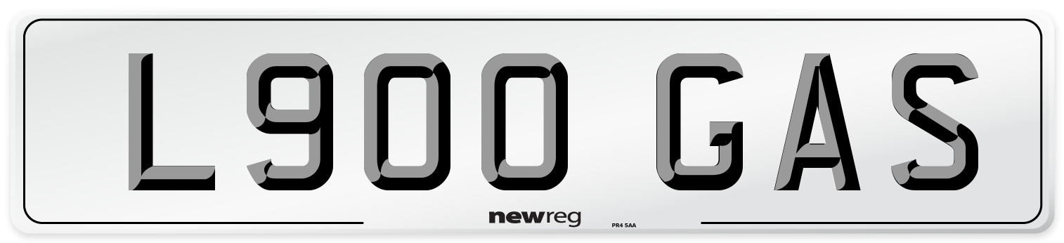 L900 GAS Front Number Plate