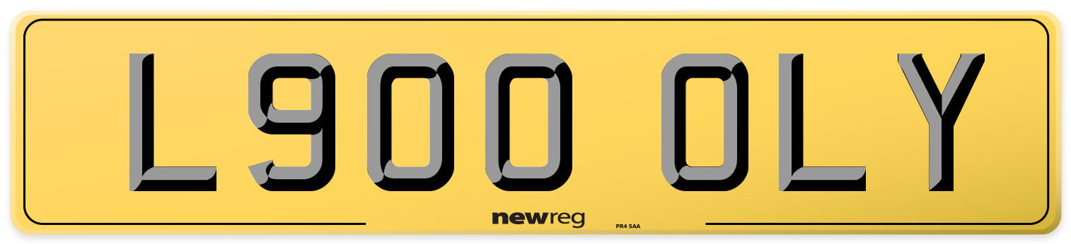 L900 OLY Rear Number Plate