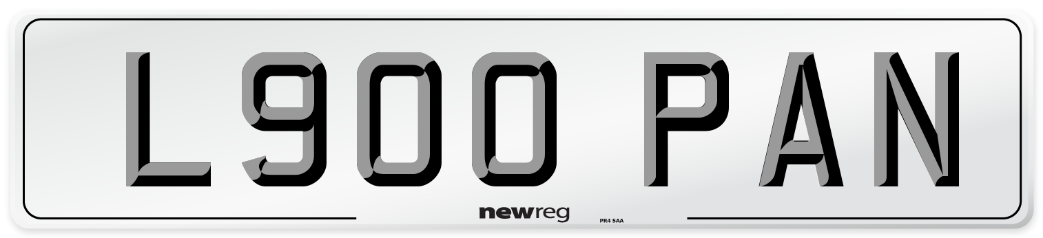 L900 PAN Front Number Plate