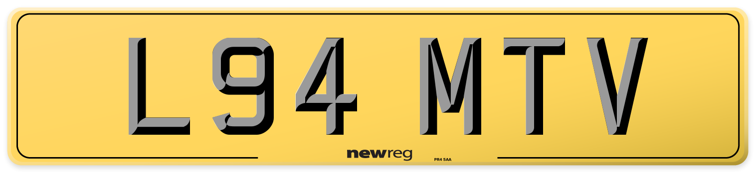 L94 MTV Rear Number Plate