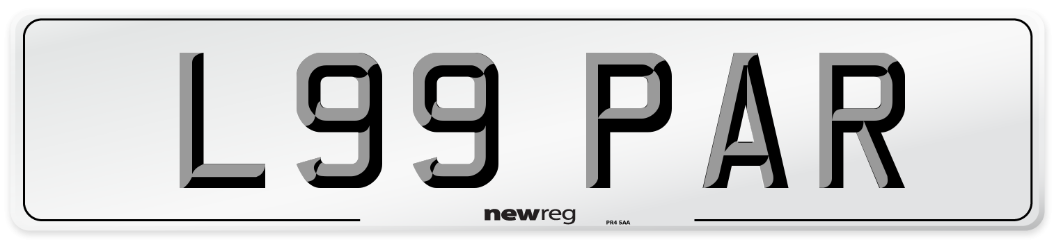 L99 PAR Front Number Plate