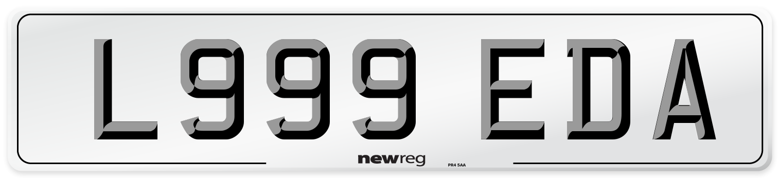 L999 EDA Front Number Plate