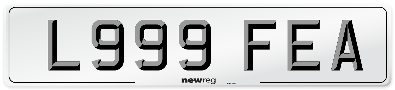 L999 FEA Front Number Plate