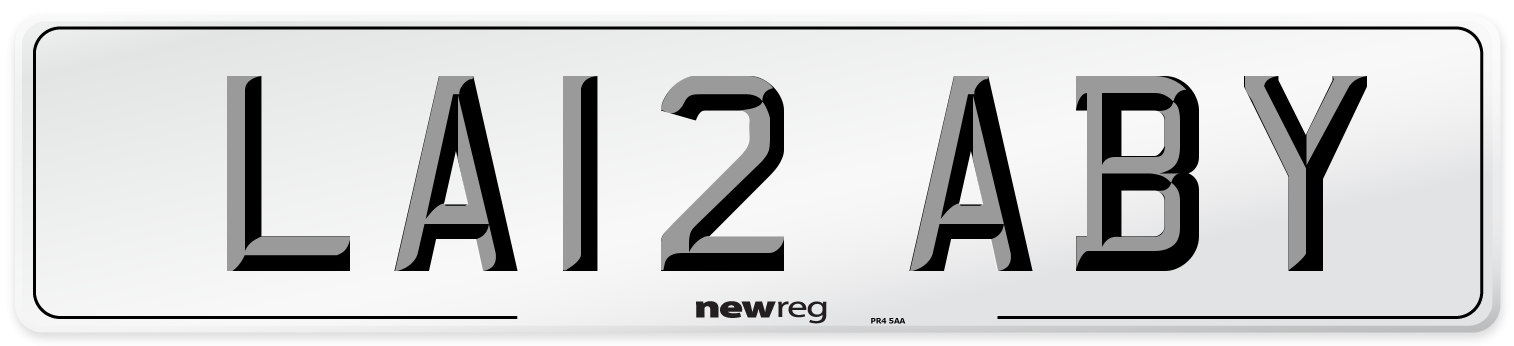 LA12 ABY Front Number Plate