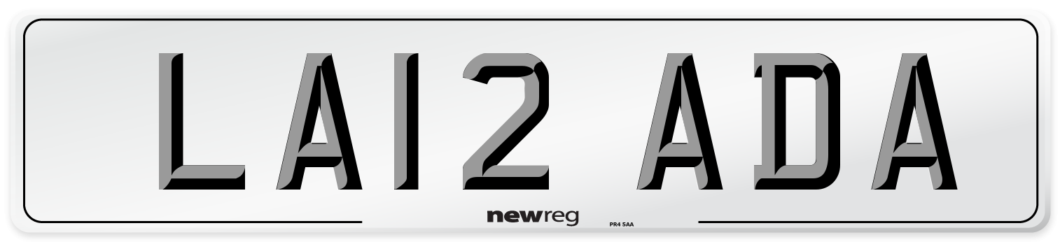 LA12 ADA Front Number Plate