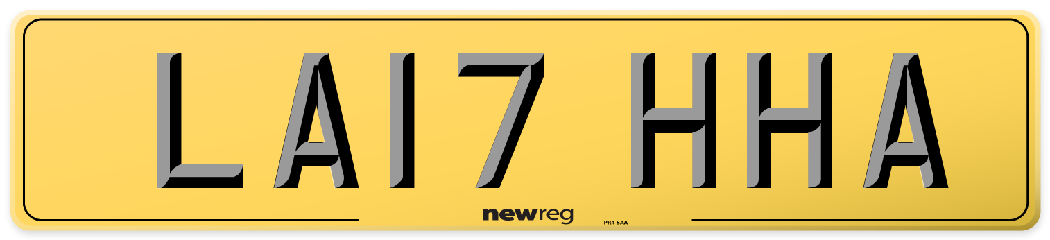 LA17 HHA Rear Number Plate